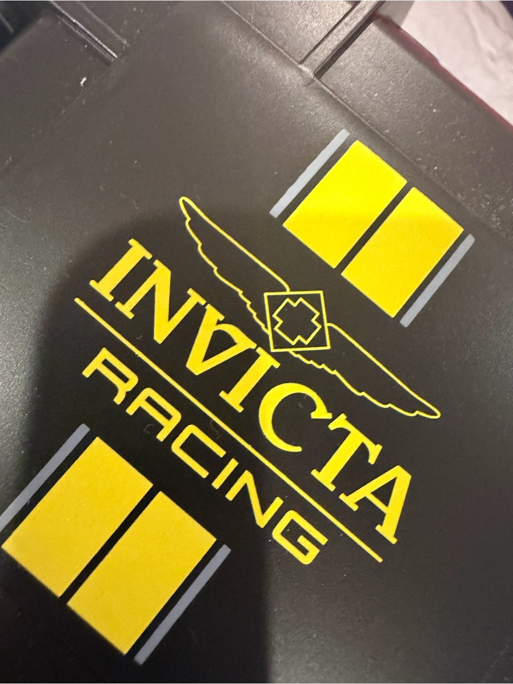 Invicta Black and Yellow Racing single watch storage box